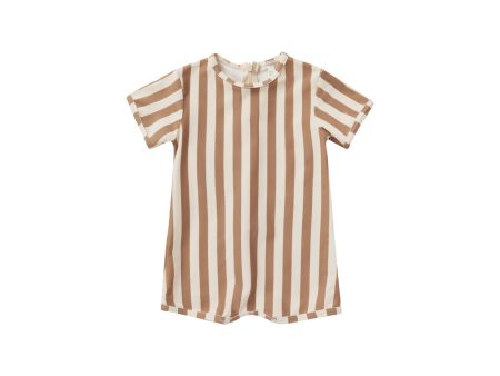 Shorty One-Piece Clay Stripe Online Hot Sale