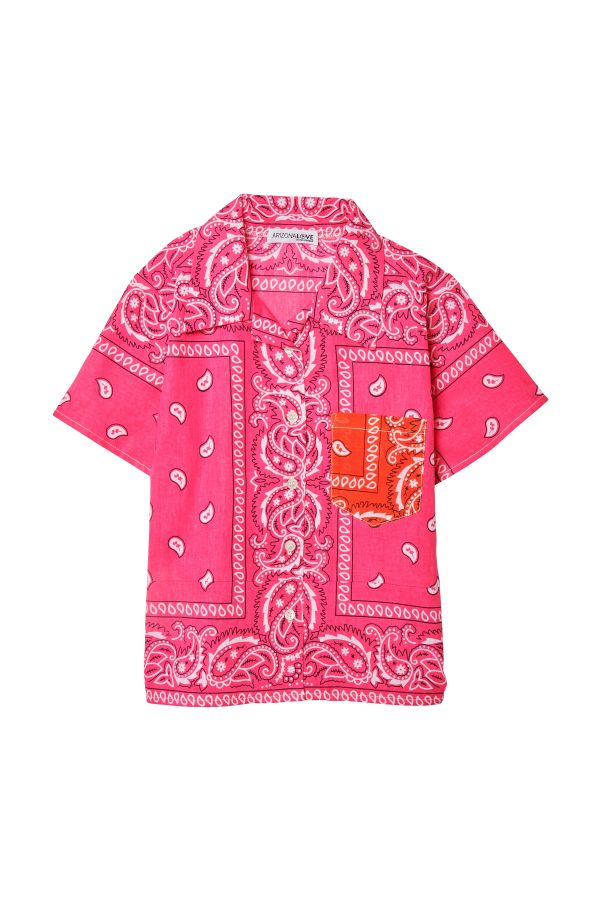 Bandana Bowling Shirt Pink Online Hot Sale