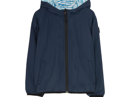 BUCKLEY WIND Dream Blue Cloud - Reversible Hooded Jacket For Cheap