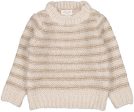 Pull Mariu Knitted Mohair Stripes Cream Gold Supply