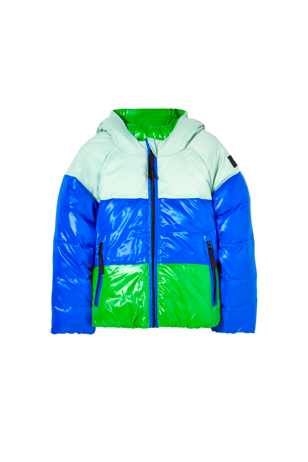 SNOWSCOUT Happy Green Colorblock - Reversible Down Jacket Sale