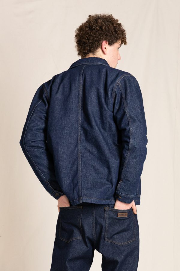 WARREN Raw Denim Blue - Multipocket Jacket Hot on Sale