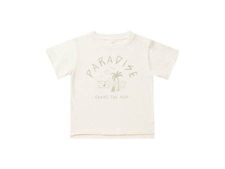 Raw Edge Tee Top Paradise on Sale