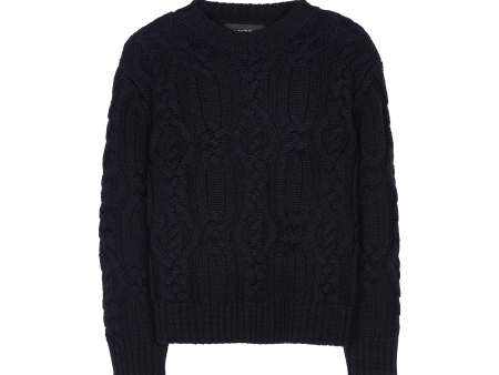 DUBLIN Navy - Round Neck Jumper For Discount