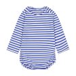 Peyo - One Piece Stripe Cobalt Hot on Sale