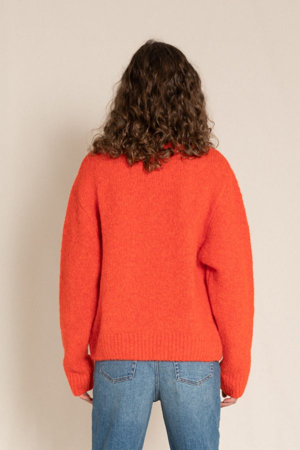 LONA Red - Crew Neck Sweater Fashion