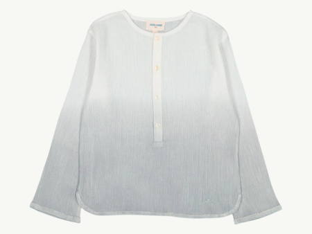 Shirt Oncle Crepe Dip Dye Sky Blue Hot on Sale