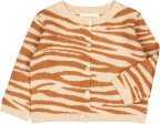 Cardigan Vianna Knitted Wool Zebra Caramel   Champagne For Cheap