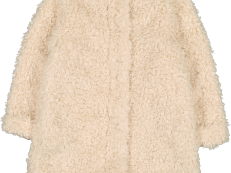 Coat Lucianna Fake Fur Curly Cream Fashion