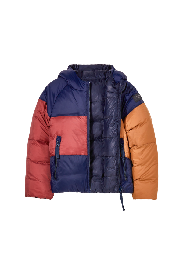 SNOWSCOUT Navy Colorblock - Reversible Down Jacket For Discount