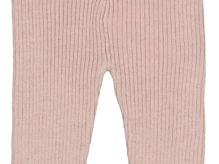 Leggings Chat Knitted Wool Blend Pink Hot on Sale