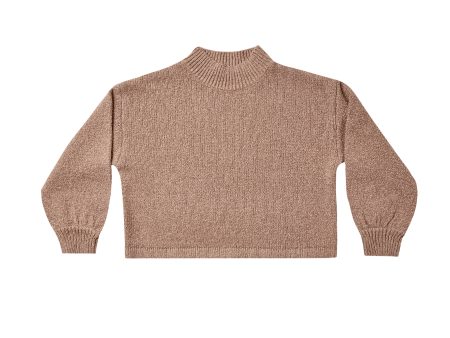 Knit Sweater Heathered Mocha For Cheap