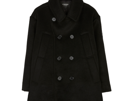 FJORD Black - Pea Coat For Discount