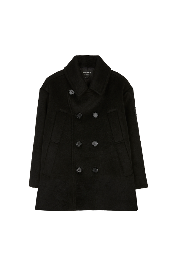 FJORD Black - Pea Coat For Discount