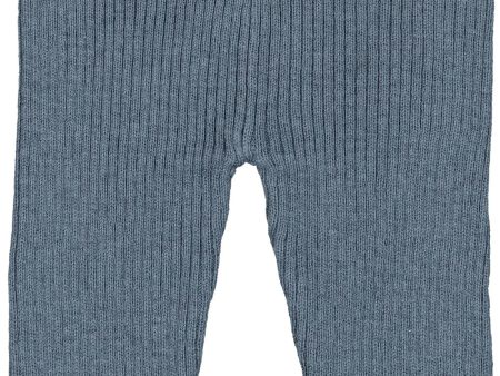 Leggings Chat Knitted Wool Blend Blue Online now