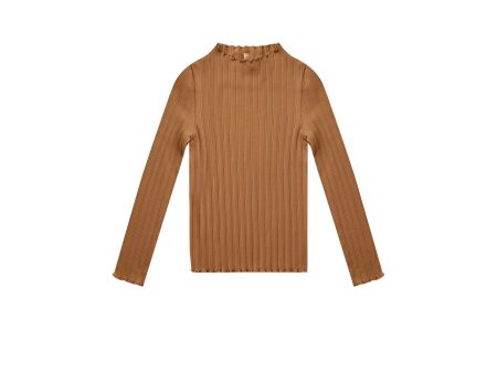 Ribbed Longsleeve Tee Rust Online Sale