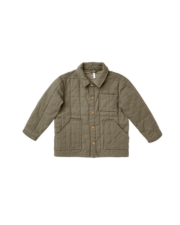 Quilted Chore Jacket Olive Discount