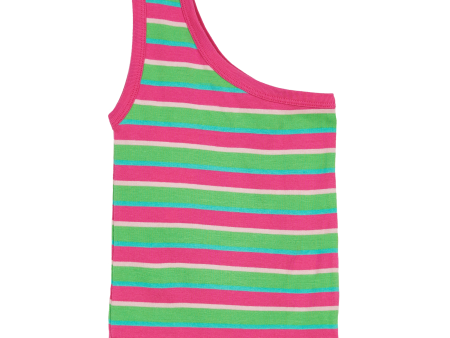 DONNA Hot Pink Stripes - Tank Top Cheap