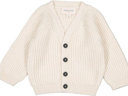 Cardigan Hubert Knitted Wool Blend Cream Online