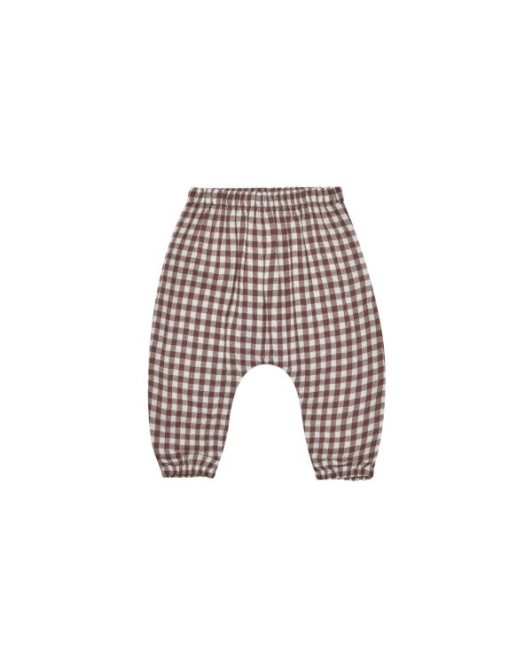 Woven Pant Plum Gingham Hot on Sale