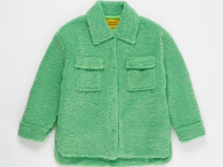 Teddy Parka Light Green For Sale