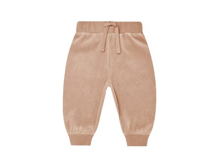 Velour Relaxed Sweatpant Blush Hot on Sale