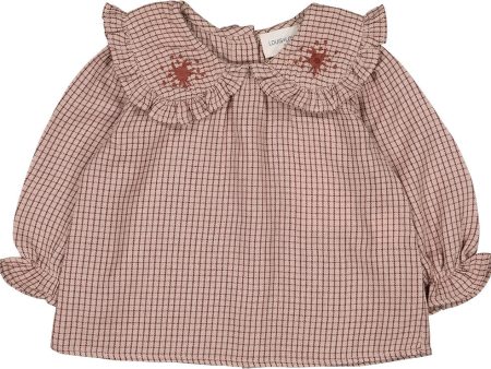 Tunic Nini Twill Brushed Check Pink For Discount