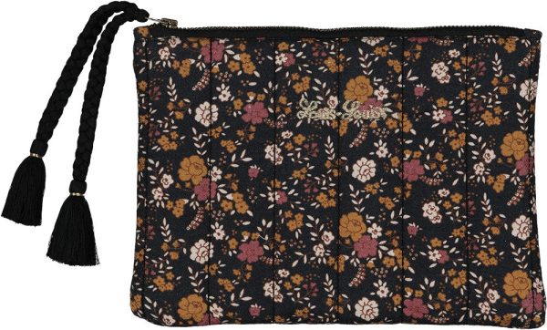 Pocket Tila Twill Brushed Romantic Flower Black Sale