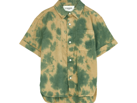 DUSTER Khaki  Tie & Dye - Short Sleeve Shirt Cheap