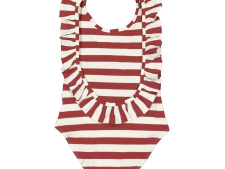 Arabella - One Piece Marsala Stripe Hot on Sale