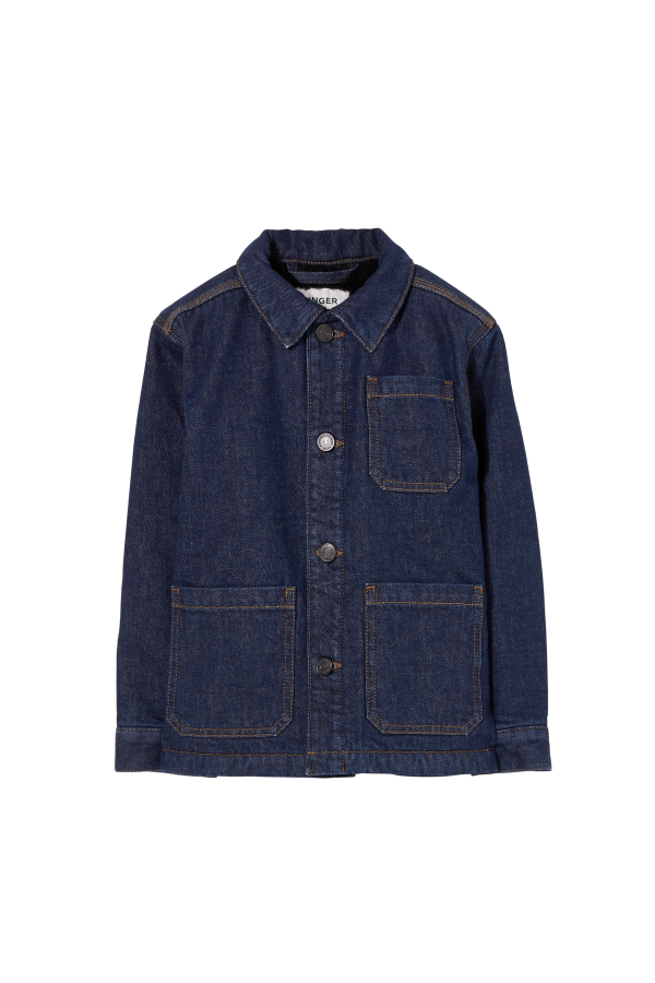 WARREN Raw Denim Blue - Multipocket Jacket Hot on Sale