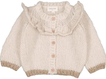 Cardigan Emeline Knitted Mohair Cream Fashion