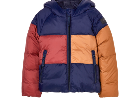 SNOWSCOUT Navy Colorblock - Reversible Down Jacket For Discount