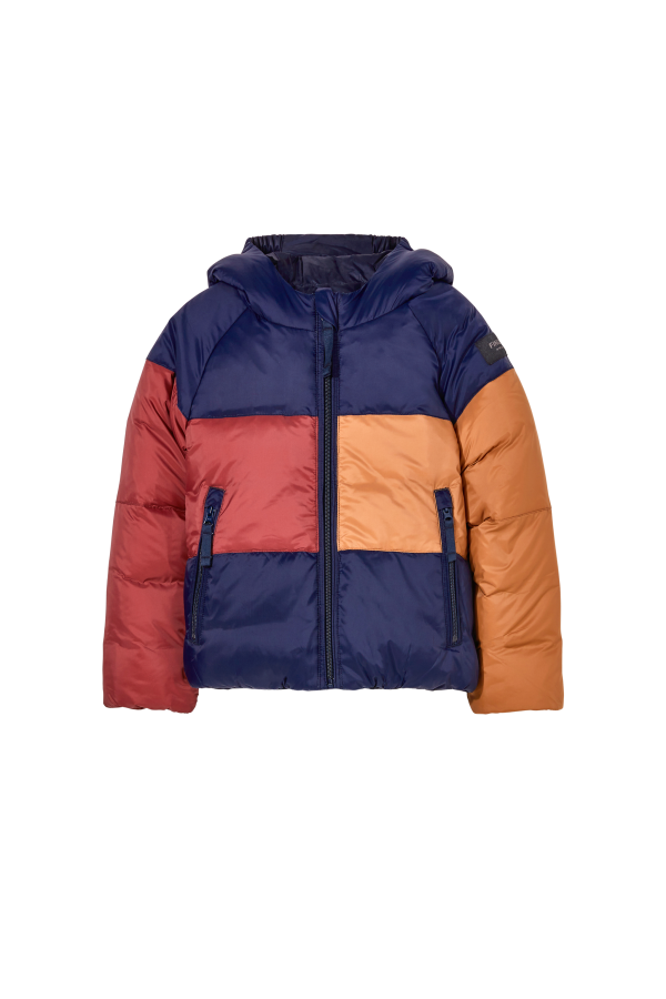 SNOWSCOUT Navy Colorblock - Reversible Down Jacket For Discount