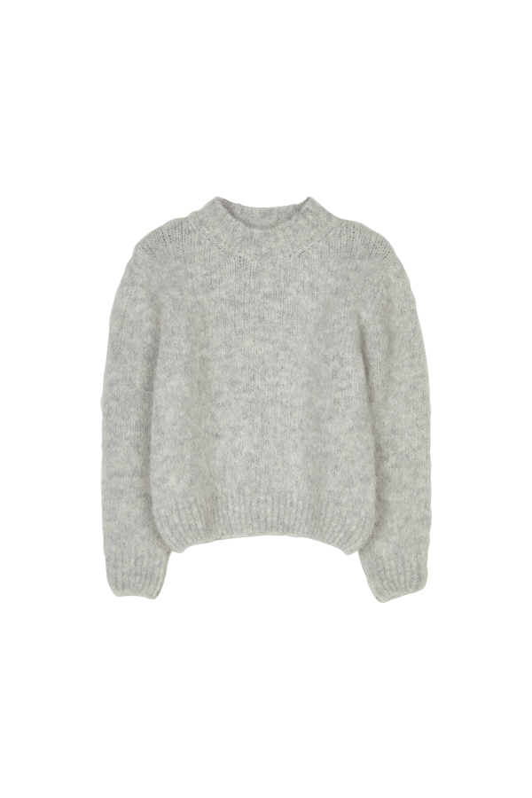 LONA Heather Grey - Round Neck Jumper Hot on Sale