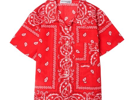 Bandana Bowling Shirt Red Discount