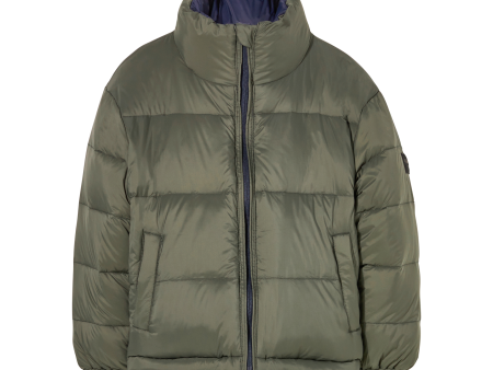 SNOWTY Navy Dark Khaki - Reversible Down Jacket For Discount