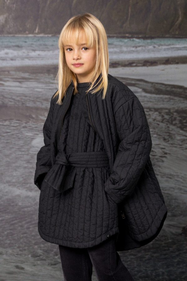 RINA Winter Black Quilted - Oversized Jacket Online