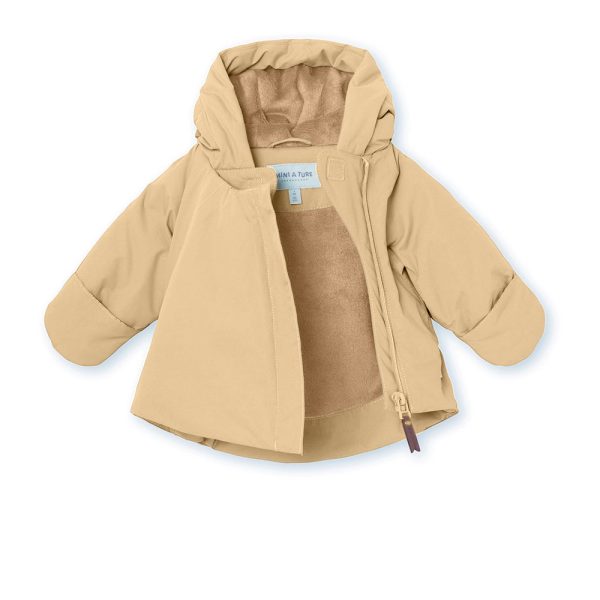 Yaka Fleece Lined Winter Jacket. GRS Semolina Sand Discount