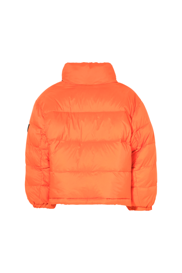 SNOWTY Pop Orange Zebra - Reversible Down Jacket Cheap