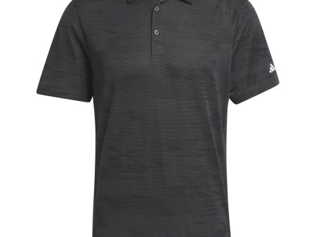 adidas Ultimate365 Textured Stripe Polo Shirt - Carbon Black For Sale