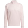 adidas Ultimate365 Textured 1 4 Zip Pullover - Sandy Pink For Cheap