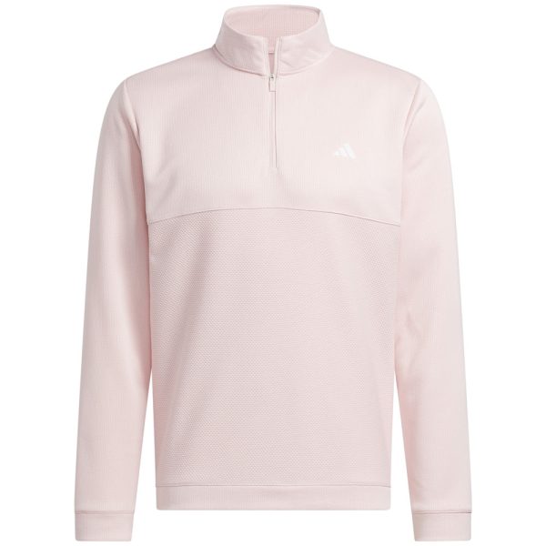 adidas Ultimate365 Textured 1 4 Zip Pullover - Sandy Pink For Cheap