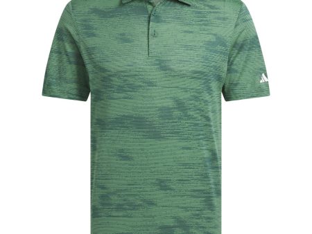 adidas Ultimate365 Textured Stripe Polo Shirt - Preloved Green Collegiate Green on Sale