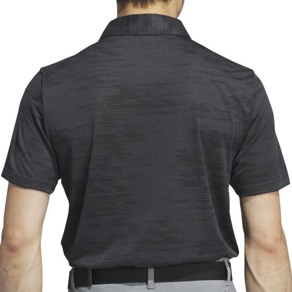 adidas Ultimate365 Textured Stripe Polo Shirt - Carbon Black For Sale