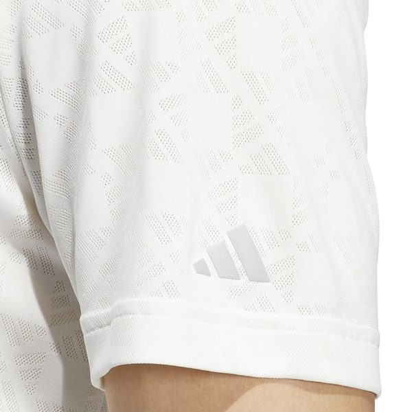 adidas Ultimate365 Tour HEAT.RDY Jacquard Polo Shirt - White Hot on Sale