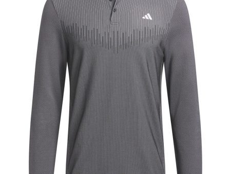 adidas Ultimate365 Tour Primeknit Long Sleeve Polo Shirt - Black For Discount