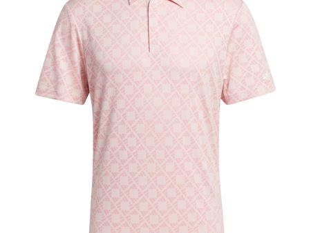 adidas Ultimate365 Tour HEAT.RDY Jacquard Polo Shirt - Sandy Pink Supply